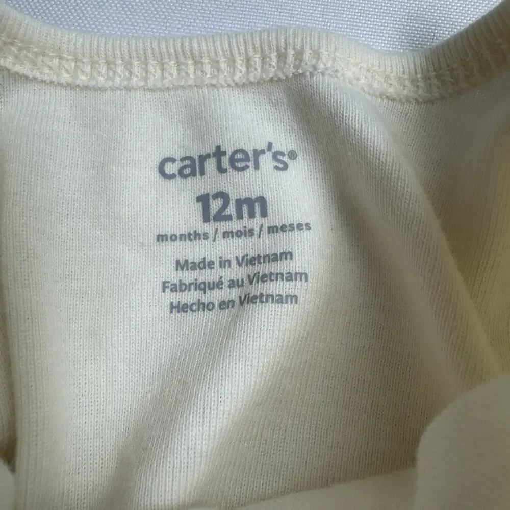 Carter's Long Sleeve Bodysuit Infant Size 12 Month 